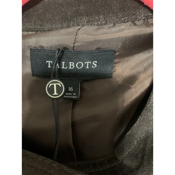 NWOT Talbots 16 Brown Green Tweed Suit Jacaket Blazer Career Cocktail - Picture 4 of 8